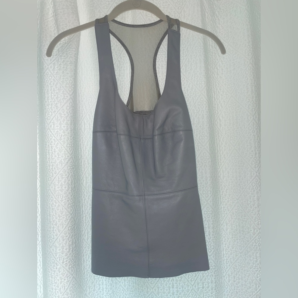Bailey44 Leather/Cotton Tank Top Size Small